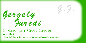 gergely furedi business card
