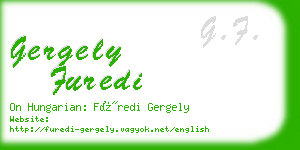 gergely furedi business card